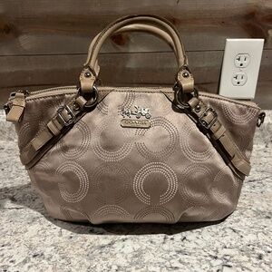 Coach Madison Dotted OP Art satchel